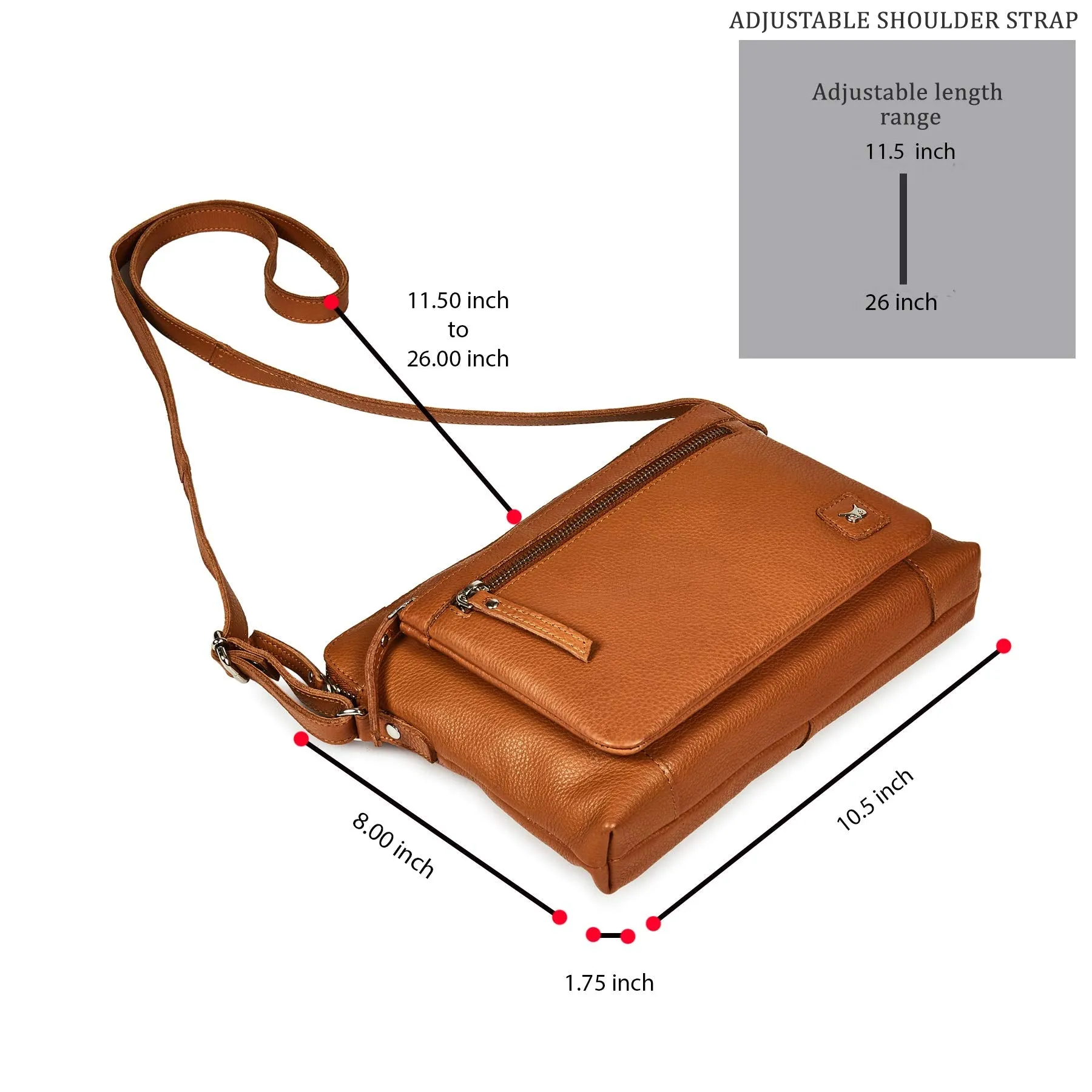 Accessories Small Soft Pebbled Real Leather Crossbody Handbags Purses Triple Zip Premium Sling Crossover Shoulder Bag for Women Gift (Cognac Nappa)