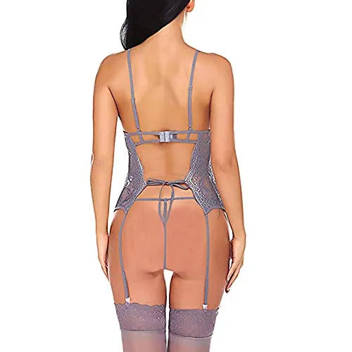 AMhomely Sexy Lingerie for Women Naughty Erotic Outfits Women Elegant Sexy Lingerie Lace Gauze Underwear Bodysuit Suit Slutty Underwears Nightwear Sets for Ladies