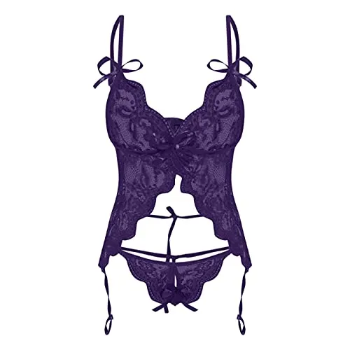 AMhomely Sexy Lingerie for Women Naughty Erotic Outfits Women Elegant Sexy Lingerie Lace Gauze Underwear Bodysuit Suit Slutty Underwears Nightwear Sets for Ladies