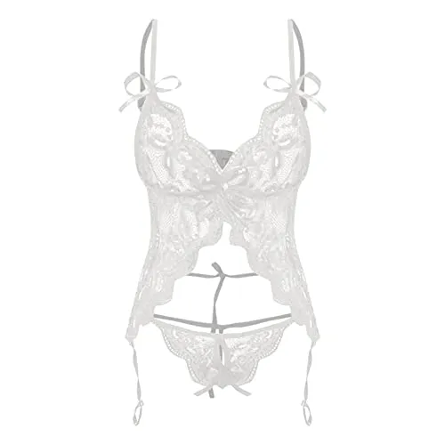 AMhomely Sexy Lingerie for Women Naughty Erotic Outfits Women Elegant Sexy Lingerie Lace Gauze Underwear Bodysuit Suit Slutty Underwears Nightwear Sets for Ladies