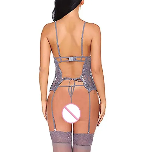 AMhomely Sexy Lingerie for Women Naughty Erotic Outfits Women Elegant Sexy Lingerie Lace Gauze Underwear Bodysuit Suit Slutty Underwears Nightwear Sets for Ladies