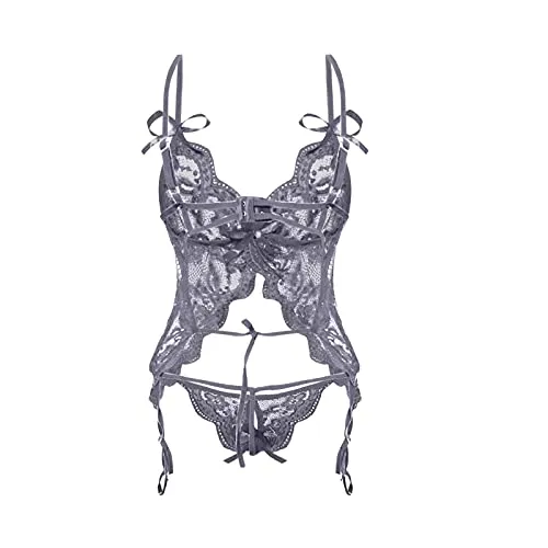 AMhomely Sexy Lingerie for Women Naughty Erotic Outfits Women Elegant Sexy Lingerie Lace Gauze Underwear Bodysuit Suit Slutty Underwears Nightwear Sets for Ladies