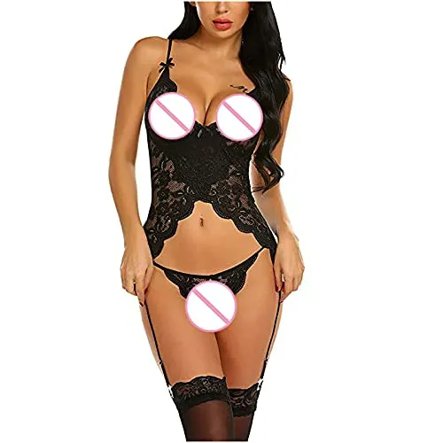 AMhomely Sexy Lingerie for Women Naughty Erotic Outfits Women Elegant Sexy Lingerie Lace Gauze Underwear Bodysuit Suit Slutty Underwears Nightwear Sets for Ladies