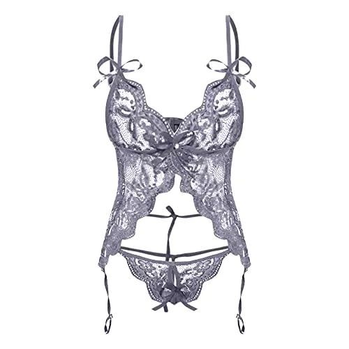 AMhomely Sexy Lingerie for Women Naughty Erotic Outfits Women Elegant Sexy Lingerie Lace Gauze Underwear Bodysuit Suit Slutty Underwears Nightwear Sets for Ladies