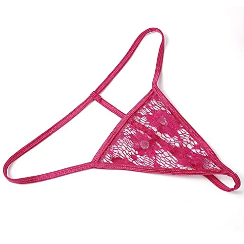 Aranmei Women Sexy Lingerie Set with Garter Belt, Hollow Floral Lace Bra and Panties Set 3 Piece Lingerie Set with Suspenders Teddy Babydoll Naughty Underwear