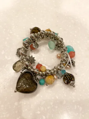 Black Heart Stone Detailed Bracelet