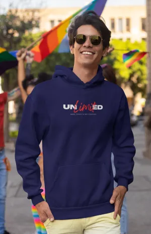 Blue Positivity Hoodie ??Unlimited Graphic