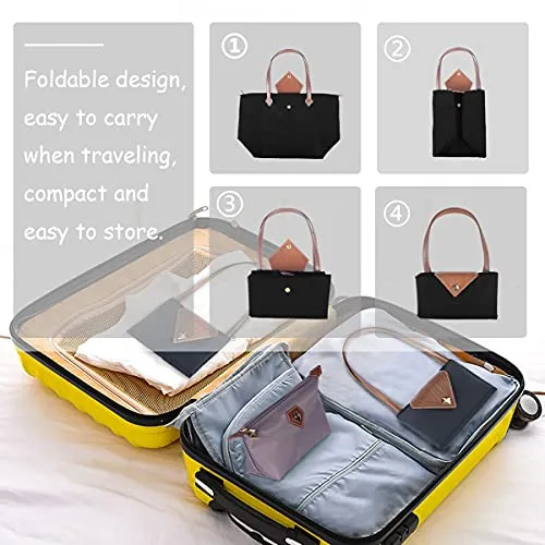 BOJLY Women Tote Bag,Stylish Waterproof Nylon Ladies Shoulder Bag, Folding Beach Travel Bag for Work,Shopping