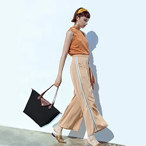 BOJLY Women Tote Bag,Stylish Waterproof Nylon Ladies Shoulder Bag, Folding Beach Travel Bag for Work,Shopping