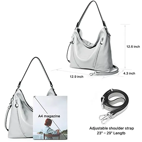 BOSTANTEN Women's Leather Handbags Ladies Tote Shoulder Bag Large Designer Hobo Bag Vintage Crossbady Bags