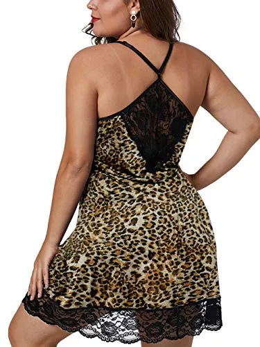 Bunanphy Christmas Lingerie Lace Splice Sleep Lingerie Satin Sleepwear Sets Valentine's Day Nightie