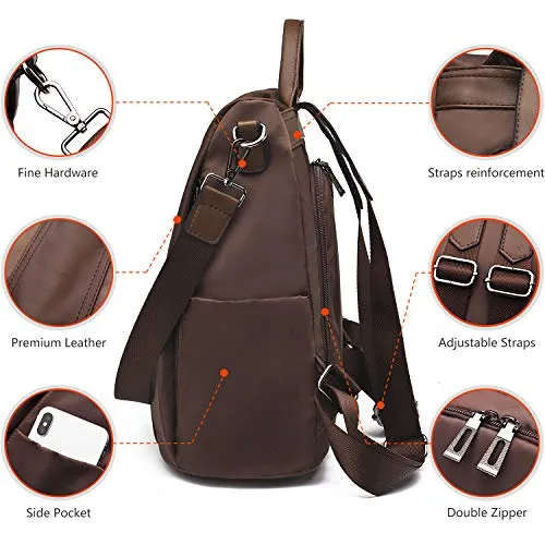 Charmore Women Backpack Ladies Rucksack Waterproof Nylon School bags Anti-theft Dayback Shoulder Bags