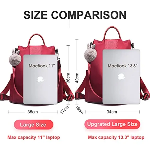Charmore Women Backpack Ladies Rucksack Waterproof Nylon School bags Anti-theft Dayback Shoulder Bags