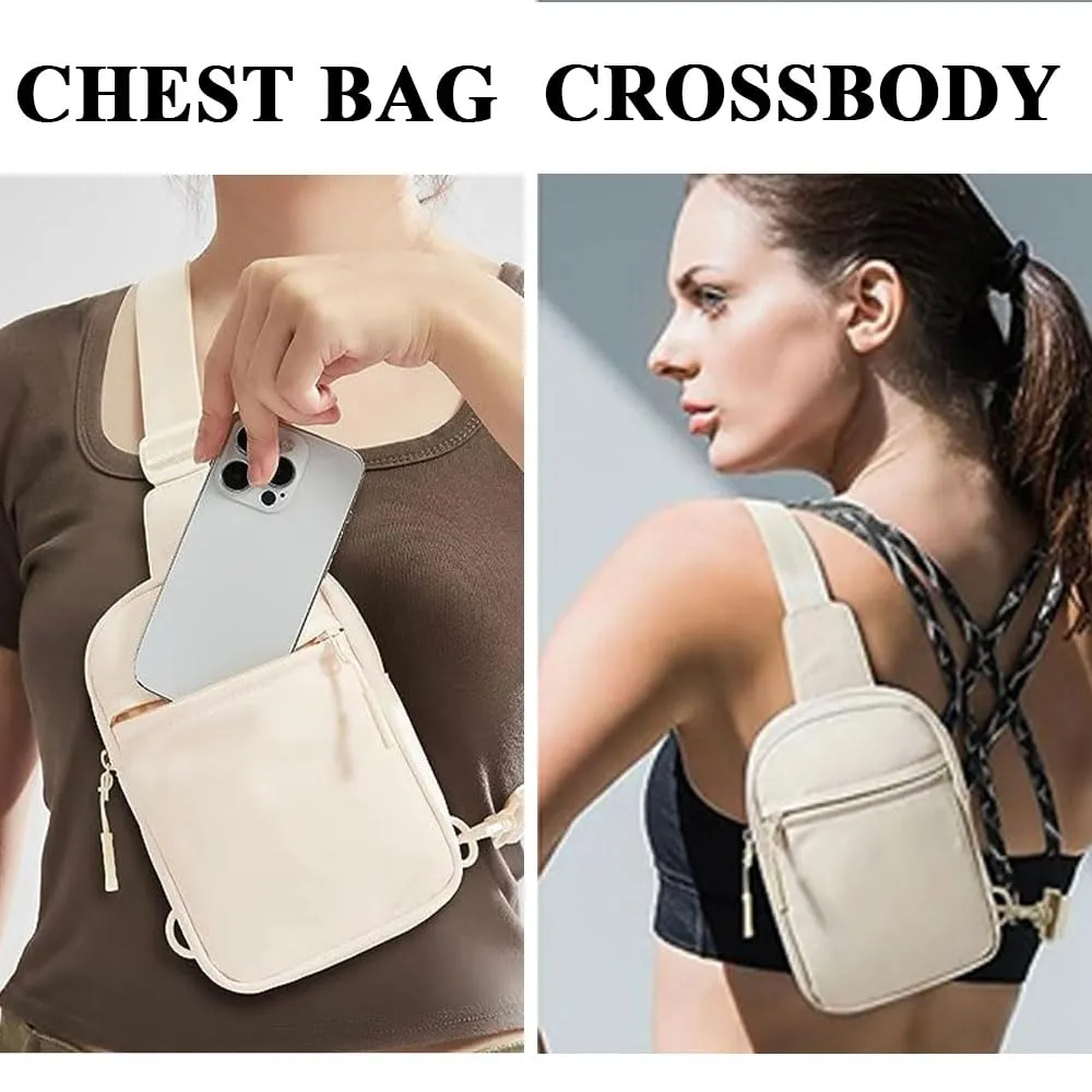 Chest Sling Crossbody Bag for Women, Small Ladies Cross Body Travel Across Body Bag, Girls Small Over Shoulder Crossover Bags, Waterproof Phone Bags Anti-theft Cross Over Bag Mini Backpack