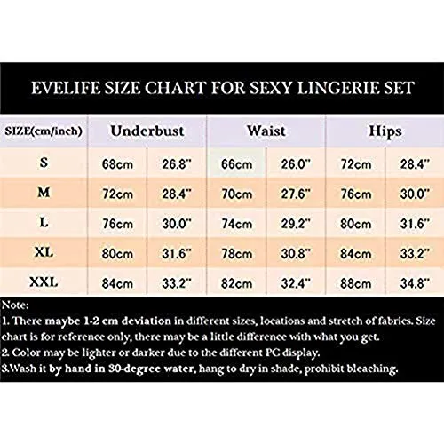 EVELIFE Women Lace Lingerie Set with Garter Belt 3 Pieces, Sexy Lace Bra and Panties Set Strappy Teddy Babydoll Nightwear