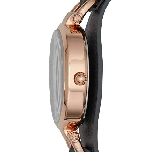 Fossil Women's Georgia Quartz Watch with Grey Dial and Grey Leather Strap
