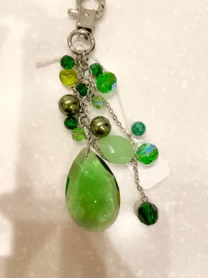 Green Stone Detailed Key Chain