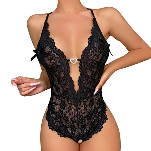 Ladies' Lace See Through Crotch Sexy Pajamas Sexy Lingerie