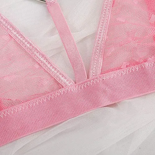Lingerie Set Love Honey Lingerie Set Long Sleeve Stockings for Women Lingerie Sets for Women UK White Black Bodysuit Women Plus Size Valentines Day Sales Clearance