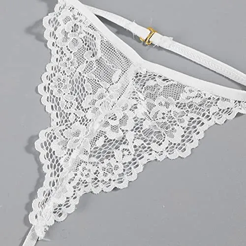 Lingerie Set Love Honey Lingerie Set Long Sleeve Stockings for Women Lingerie Sets for Women UK White Black Bodysuit Women Plus Size Valentines Day Sales Clearance