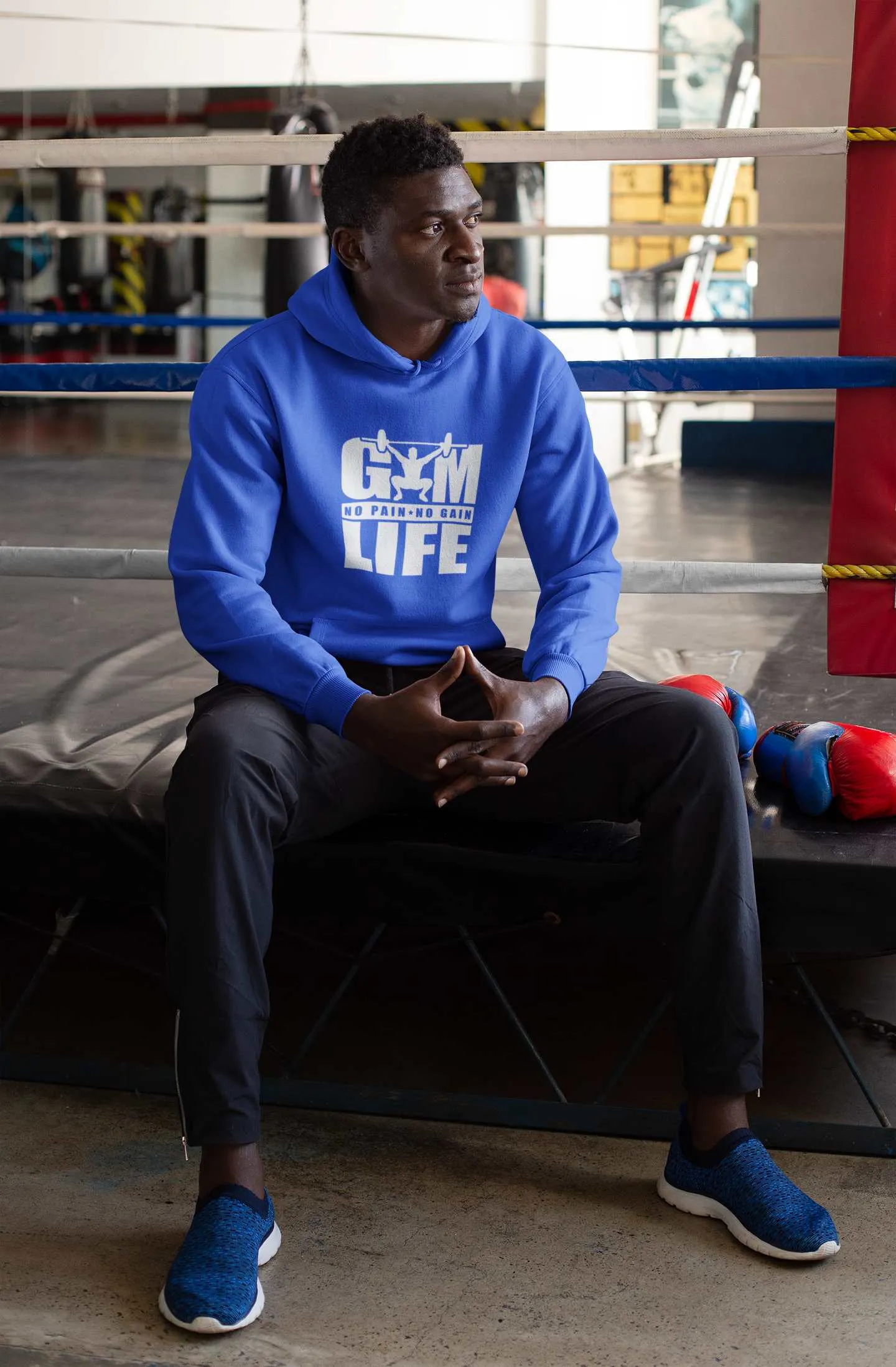 Mens Gym Hoodies ??Gym Life Graphic