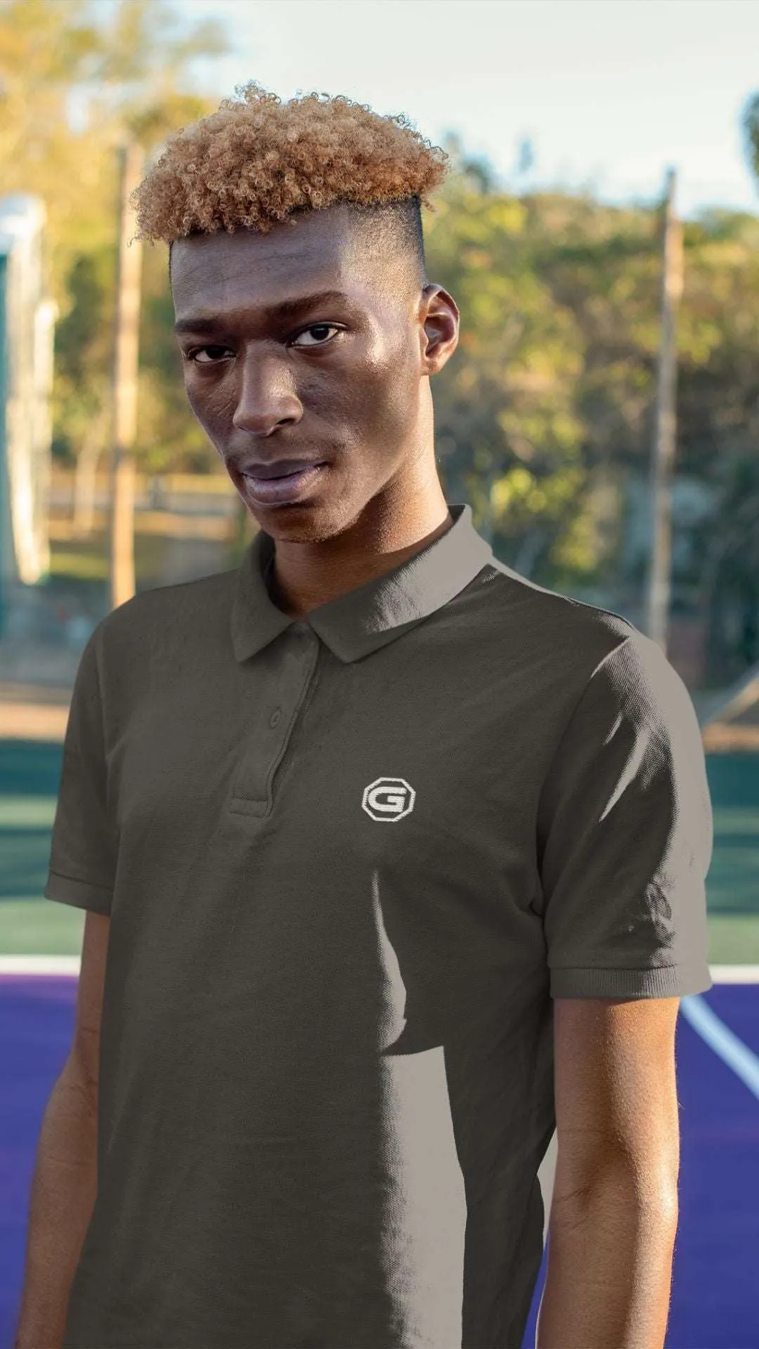 Mens Polo T Shirts   Branded logo [4 colours]
