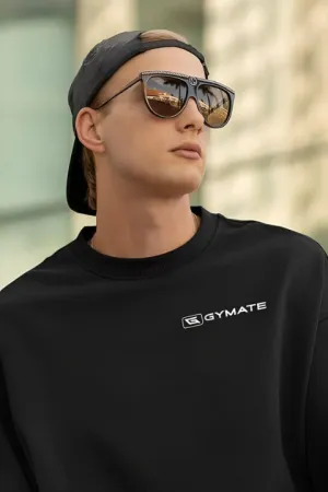 Mens Sports Sweatshirt Essentials Range Black [Chest white logo]