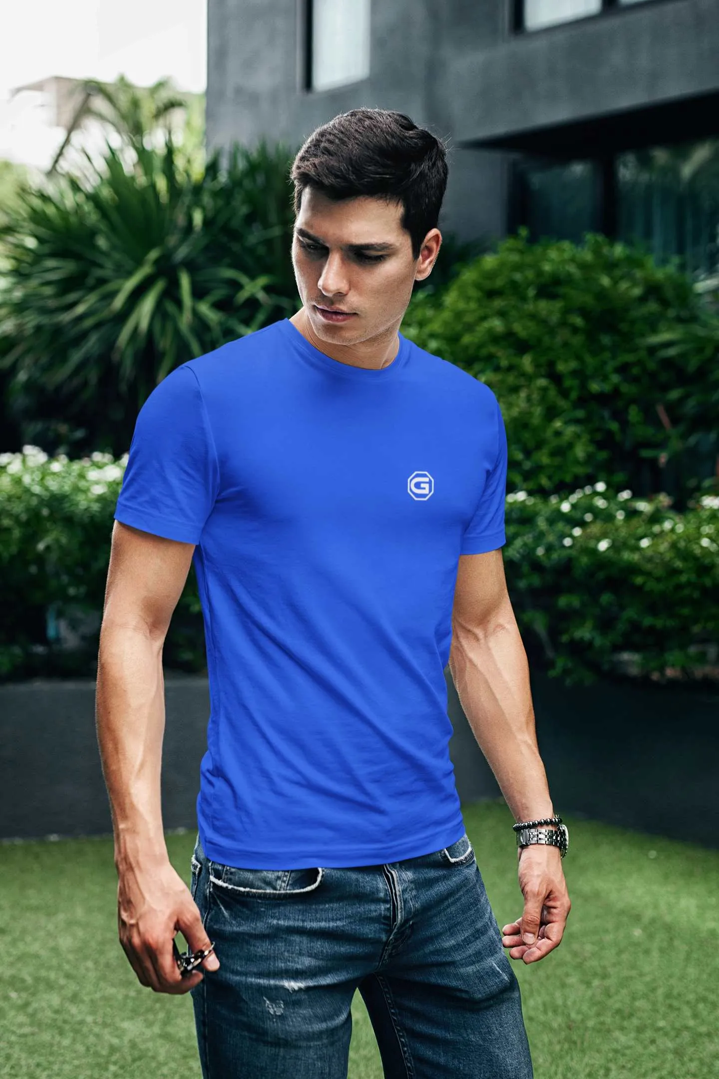 Mens T shirt Gymate chest Logo [colours]