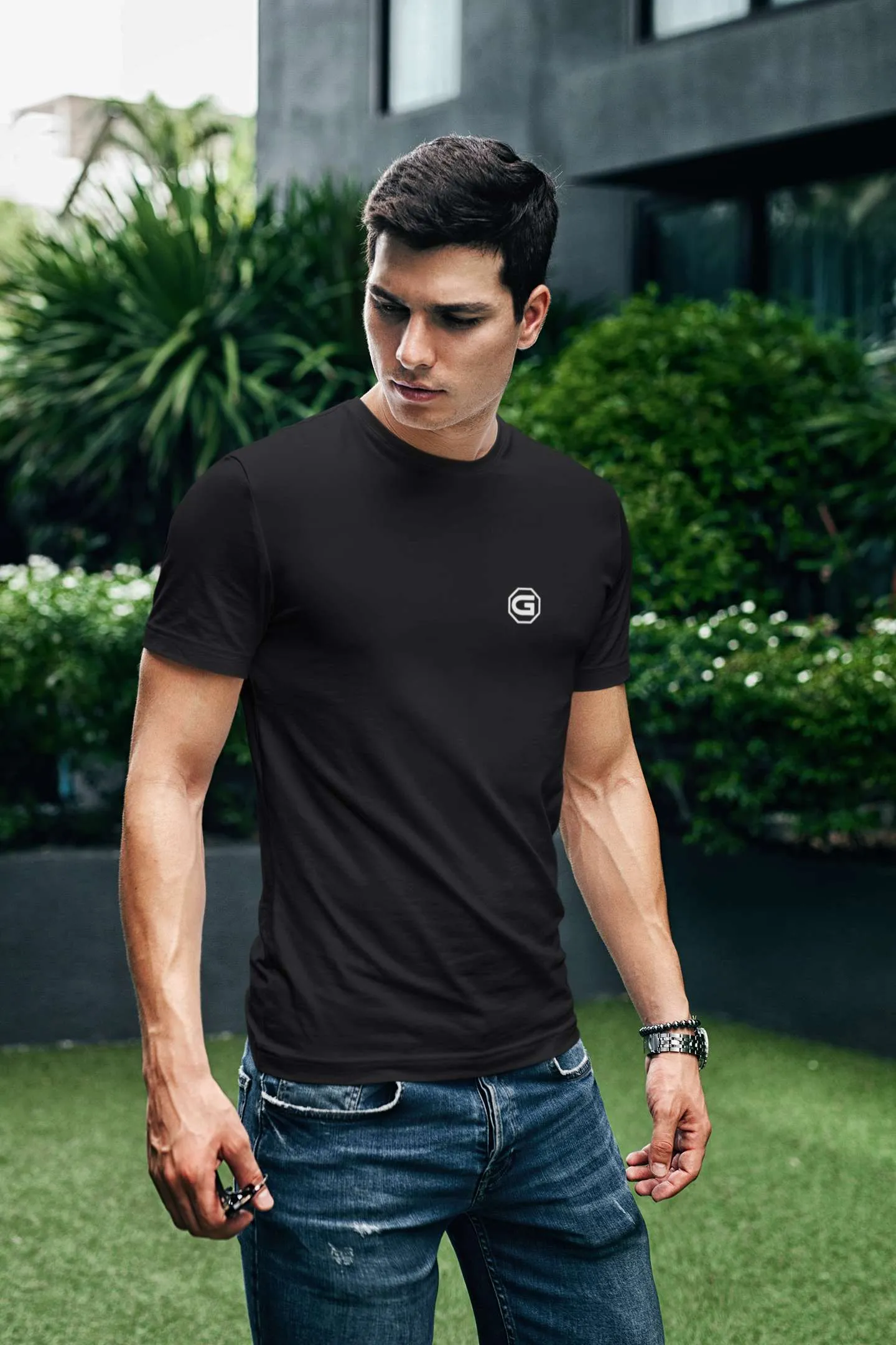 Mens T shirt Gymate chest Logo [colours]