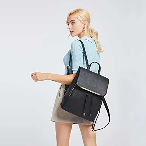 Miss Lulu Ladies Fashion PU Leather Backpack Rucksack Shoulder Bag