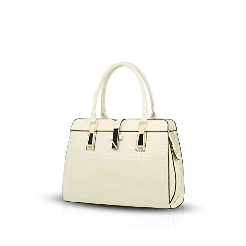 Nicole&Doris Ladies Handbags Fashion Zipper top Handle Bag Leather Shoulder Messenger Bag for Women