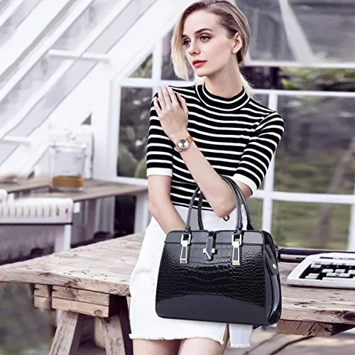 Nicole&Doris Ladies Handbags Fashion Zipper top Handle Bag Leather Shoulder Messenger Bag for Women