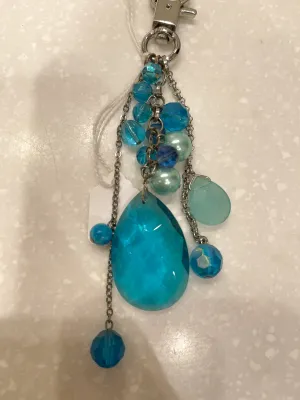 Ocean Blue Stone Detailed Key Chain