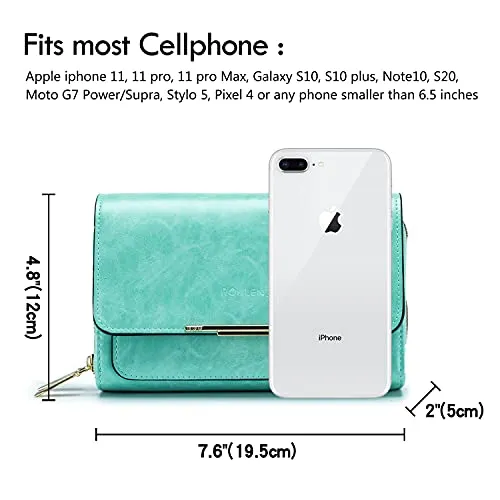 Roulens Small Crossbody Phone Bag for Women,PU Leather Mobile Phone Bags Card Holder Purse and Handbags,Shoulder Bag with Adjustable Strap