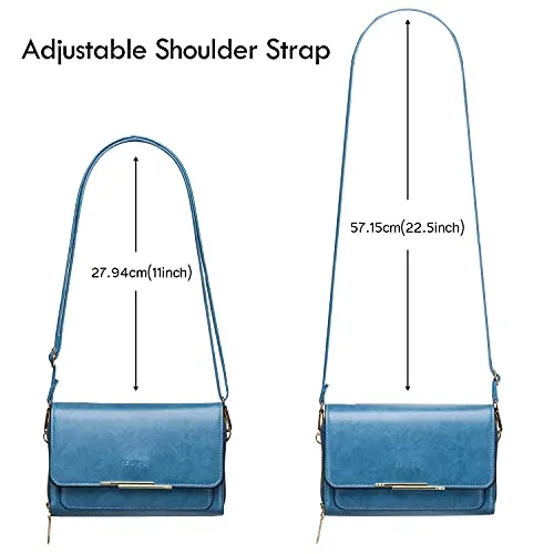 Roulens Small Crossbody Phone Bag for Women,PU Leather Mobile Phone Bags Card Holder Purse and Handbags,Shoulder Bag with Adjustable Strap