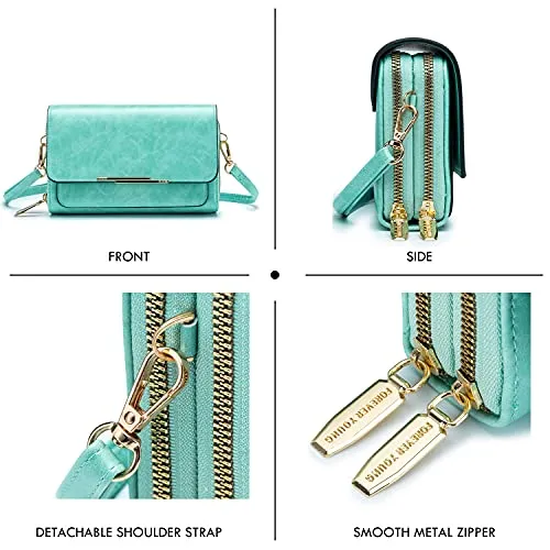 Roulens Small Crossbody Phone Bag for Women,PU Leather Mobile Phone Bags Card Holder Purse and Handbags,Shoulder Bag with Adjustable Strap