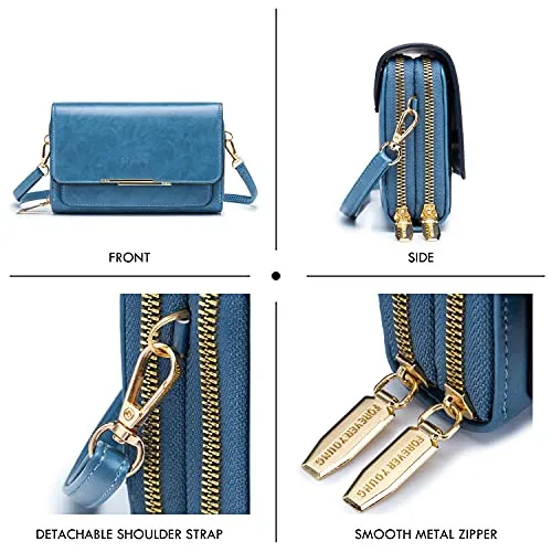 Roulens Small Crossbody Phone Bag for Women,PU Leather Mobile Phone Bags Card Holder Purse and Handbags,Shoulder Bag with Adjustable Strap