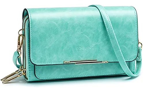 Roulens Small Crossbody Phone Bag for Women,PU Leather Mobile Phone Bags Card Holder Purse and Handbags,Shoulder Bag with Adjustable Strap