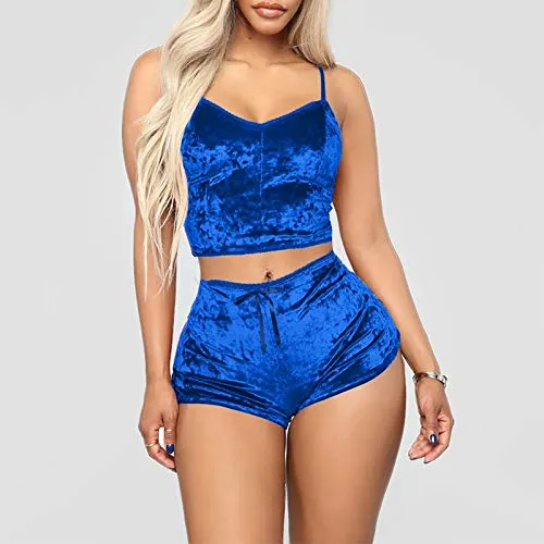 Sexy Lingerie for Women Naughty Erotic Outfits Women Velvet Deep V Camisole Bow Shorts Set Bra Underwear Slutty Underwears Nightwear Sets for Ladies