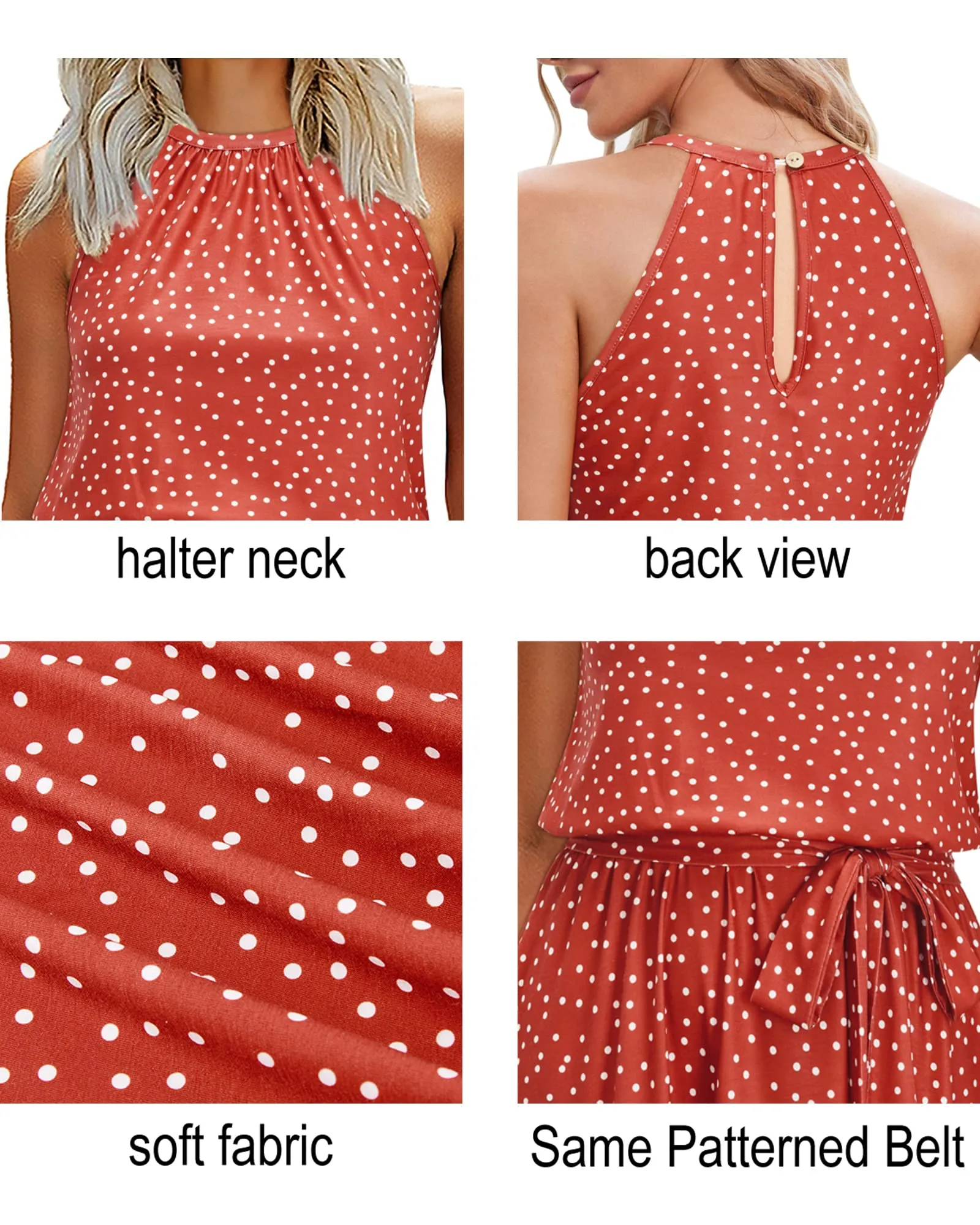 Summer Dresses for Women UK Halter Neck Dress Ladies Floral Beach Dress for Holiday Vacation(Floral-4, Medium)
