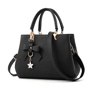 URAQT Womens Handbags, New Top Handle Bag, PU Leather Ladies Shoulder Bag Messenger Bag with Exquisite Metal Pendant, Fashion Tote Bag for Casual & Work, Mother's Day Gift
