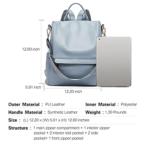 Women Backpack Purse Fashion Leather Large Travel Designer Ladies Shoulder Bags