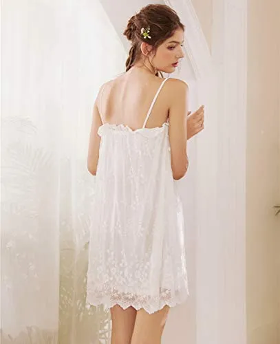 Women Vintage Lace Nightgown EXCLUSIVE HAND MADE SITCH QUALITY
