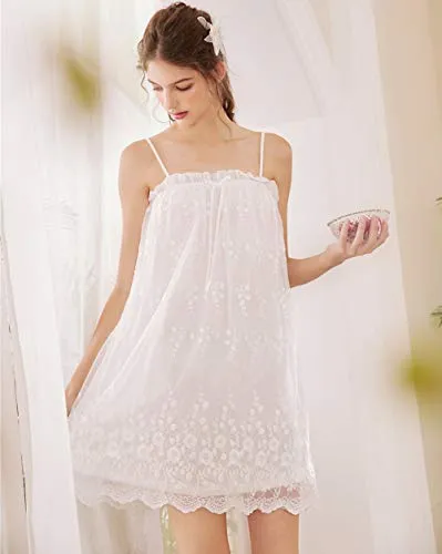 Women Vintage Lace Nightgown EXCLUSIVE HAND MADE SITCH QUALITY