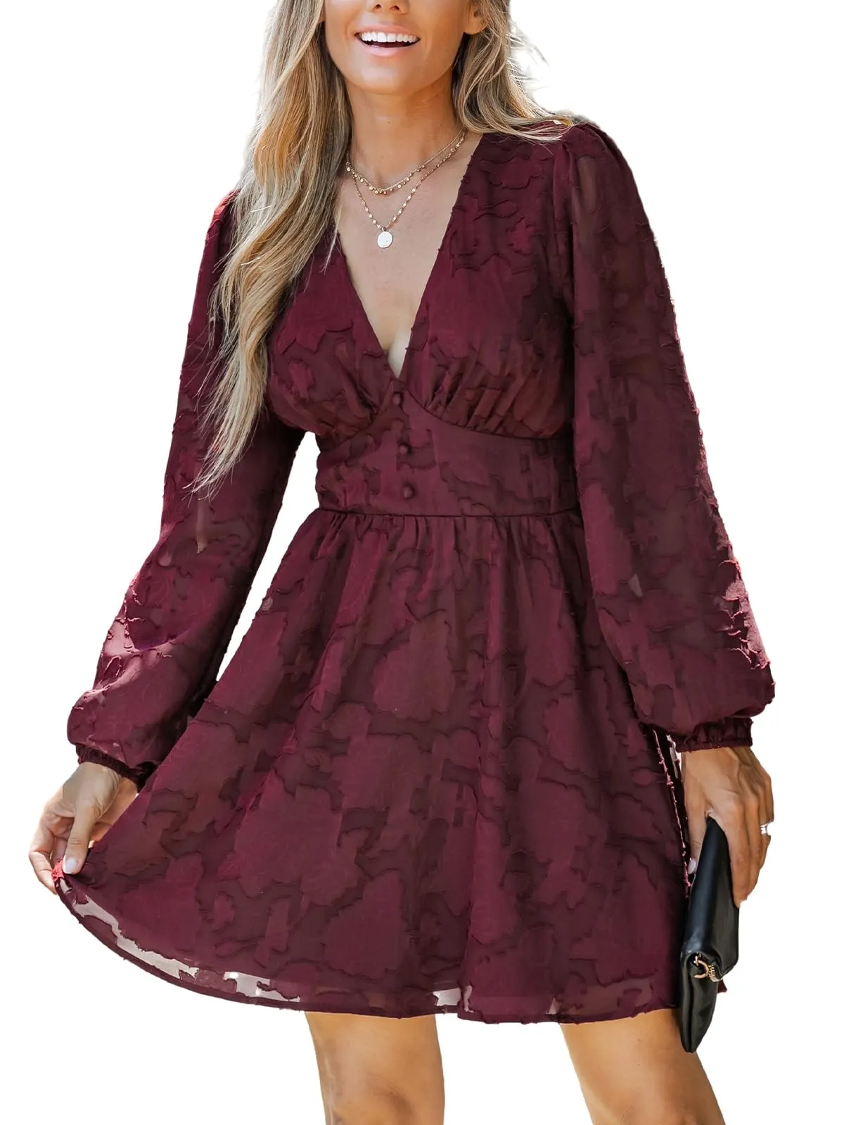 Women's Lace Mini Dress Long Sleeve Floral Print A Line Dress for Party Bodycon Dress Light Blue A XS