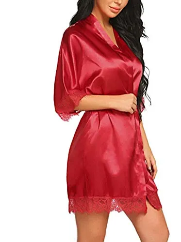 Women's Night Gowns Satin Silk