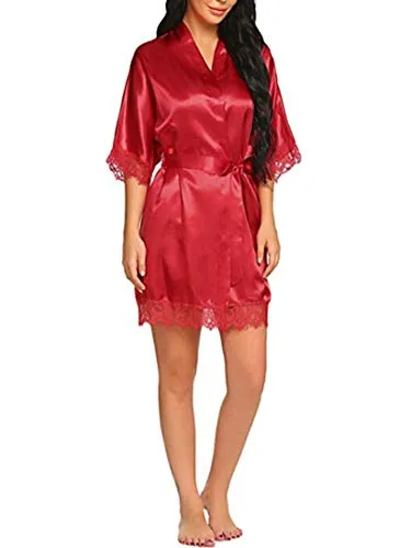 Women's Night Gowns Satin Silk
