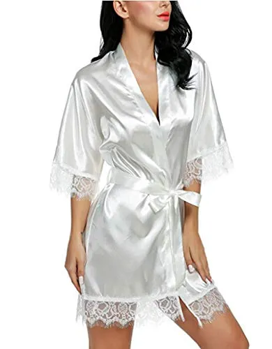 Women's Night Gowns Satin Silk