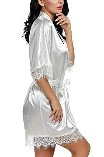 Women's Night Gowns Satin Silk