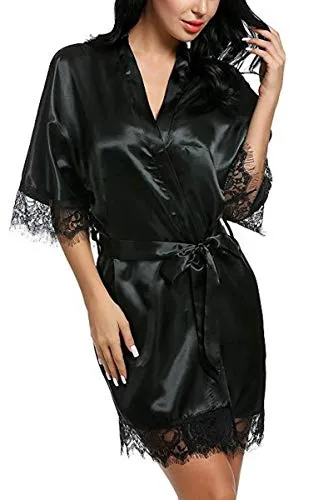 Women's Night Gowns Satin Silk